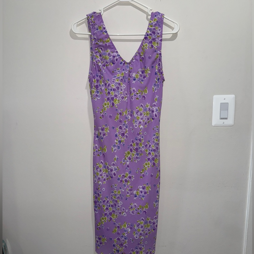 Vintage Wet Seal purple floral midi dress